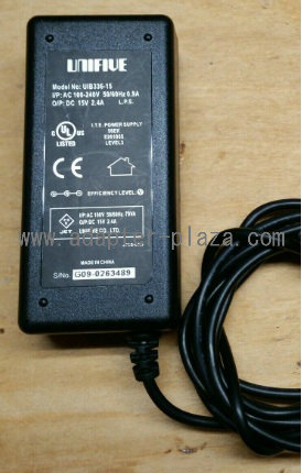 NEW Power Supply DC 15V 2.4A UNIFIVE UIB336-15 Switching AC/DC Power Adapter